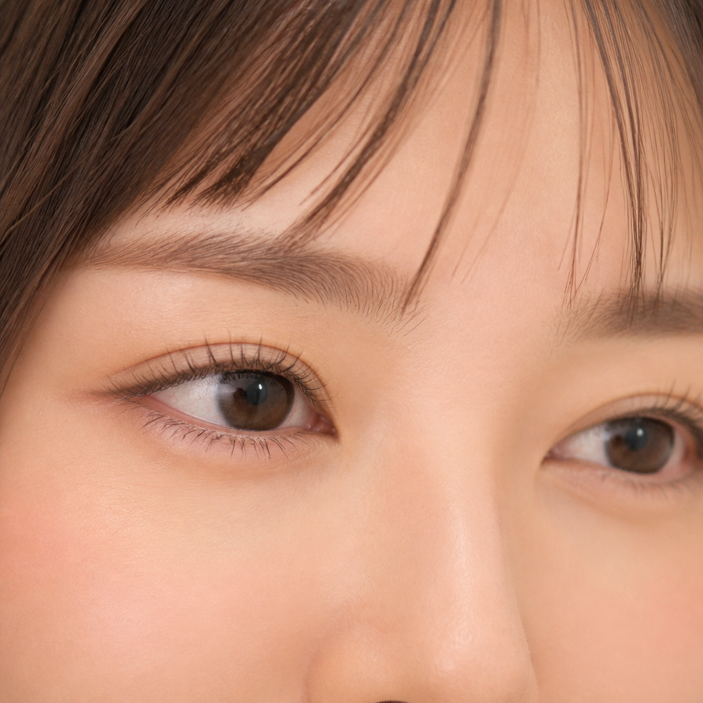 本厚木のマツエク（フラットラッシュ）ナチュラル仕上がりイメージ