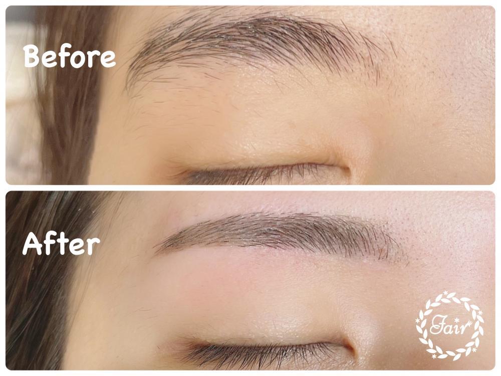 美眉アイブロウWAX脱毛 仕上がりイメージ|eyesalon Fair 関内店