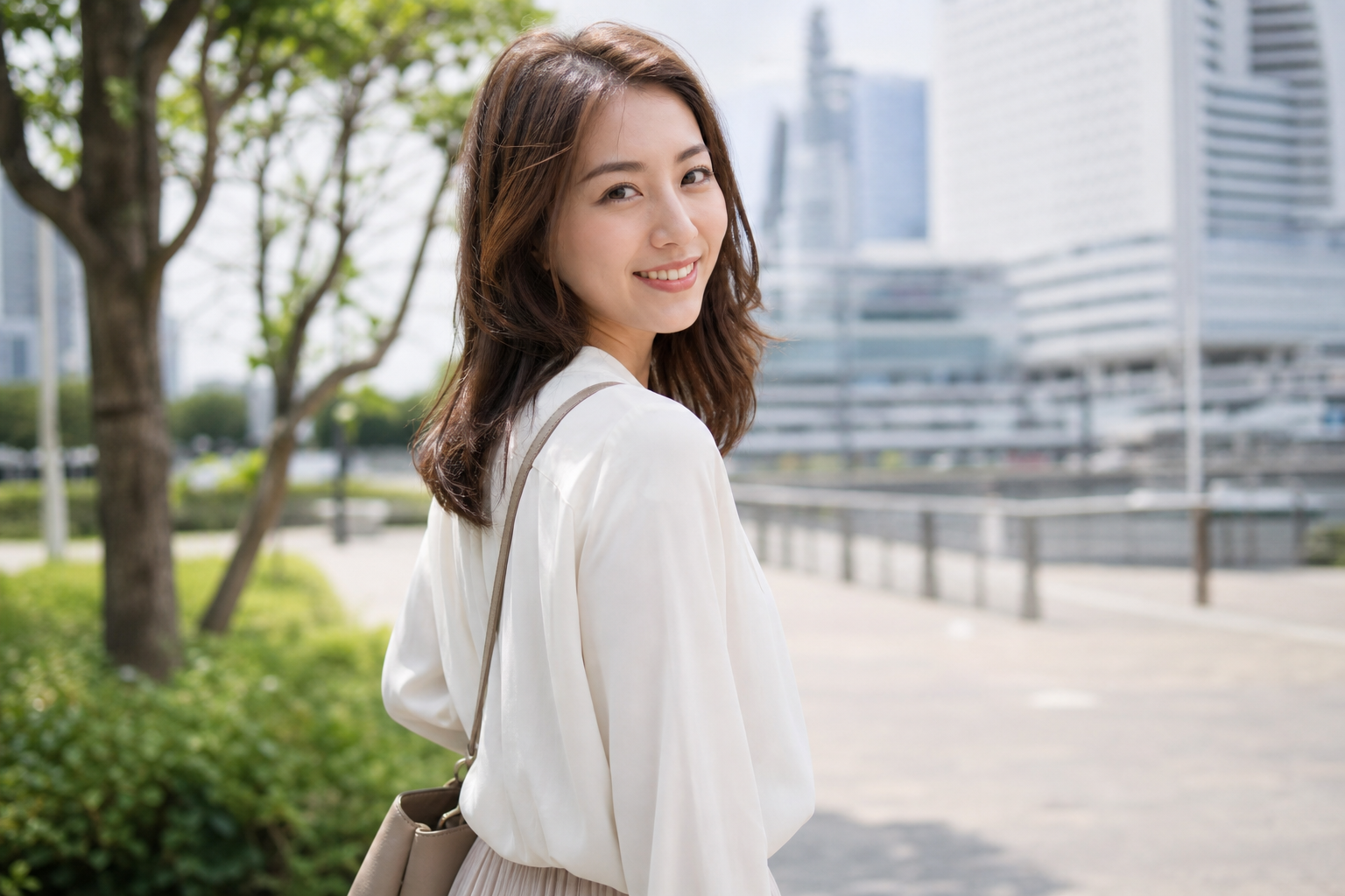 目元が美しい女性のお出かけイメージ|eyesalon Fair 関内店