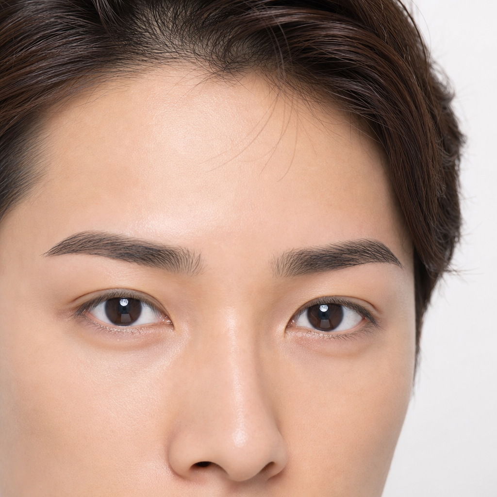 メンズアイブロウWAX脱毛の仕上がりイメージ｜フェアブロウ本厚木